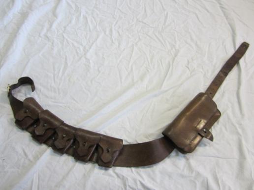 British type 1906 leather ammo bandoleer