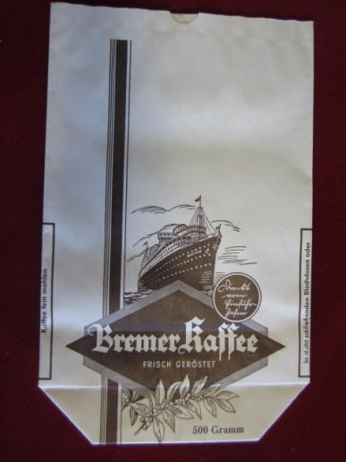 Bremer Kaffee paper coffee beans bag