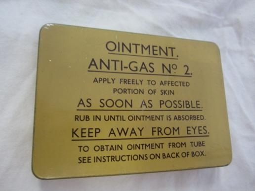 British WW2 Metal Can with Ointment Anti-Gas Number 2