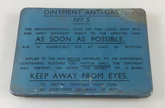British WW2 Metal Can with Ointment Anti-Gas Number 5