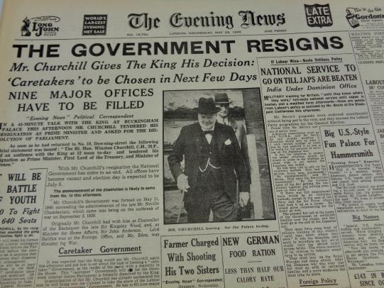 British WW2 Newspaper The Evening News