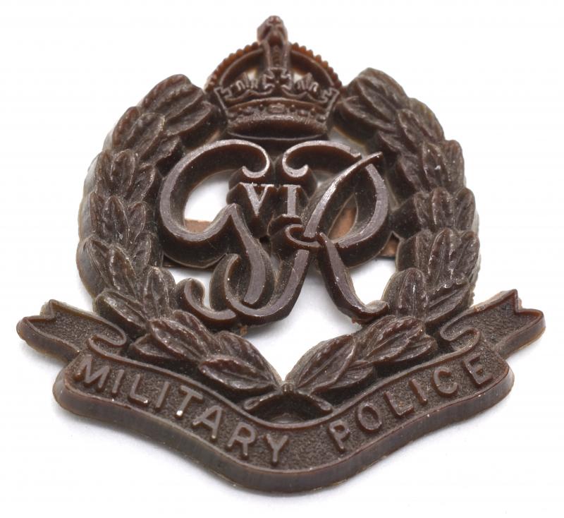 British WW2 economy cap Badge Military Police