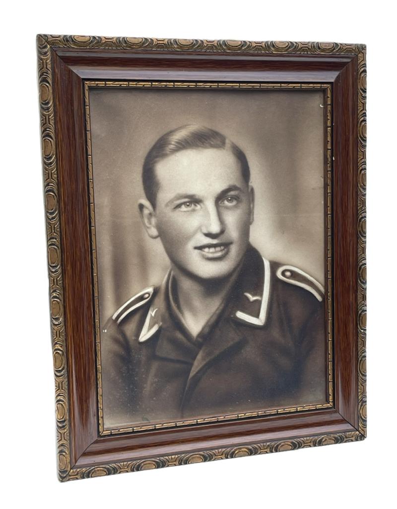 Imcs Militaria Luftwaffe Nco Framed Portrait Photograph