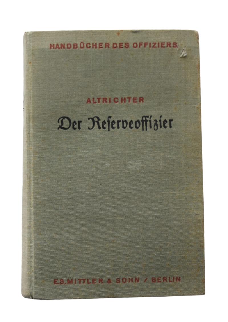 Wehrmacht reserve Officers Training Book