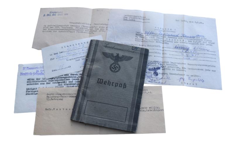 Wehrmacht Wehrpass with documents