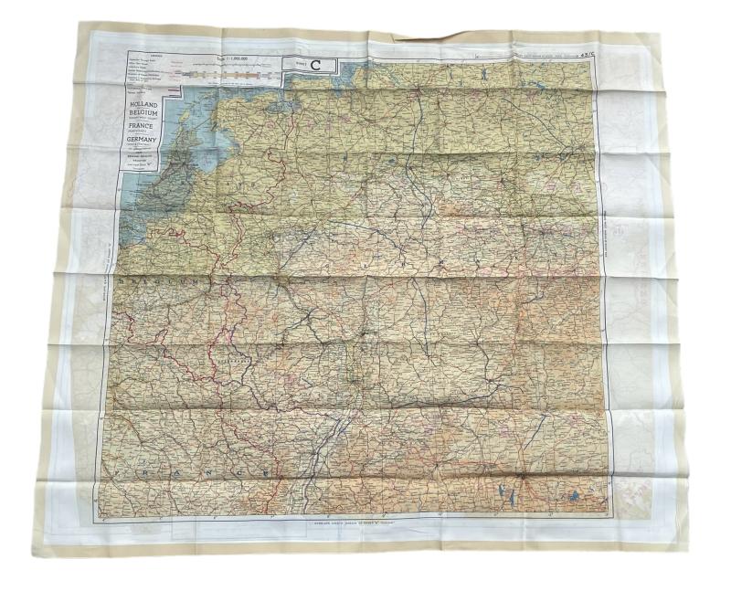 British/US WW2 Silk Escape Map