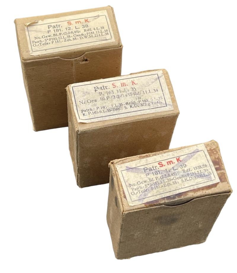 3 Wehrmacht Clipboard K98 Ammo Boxes (empty)