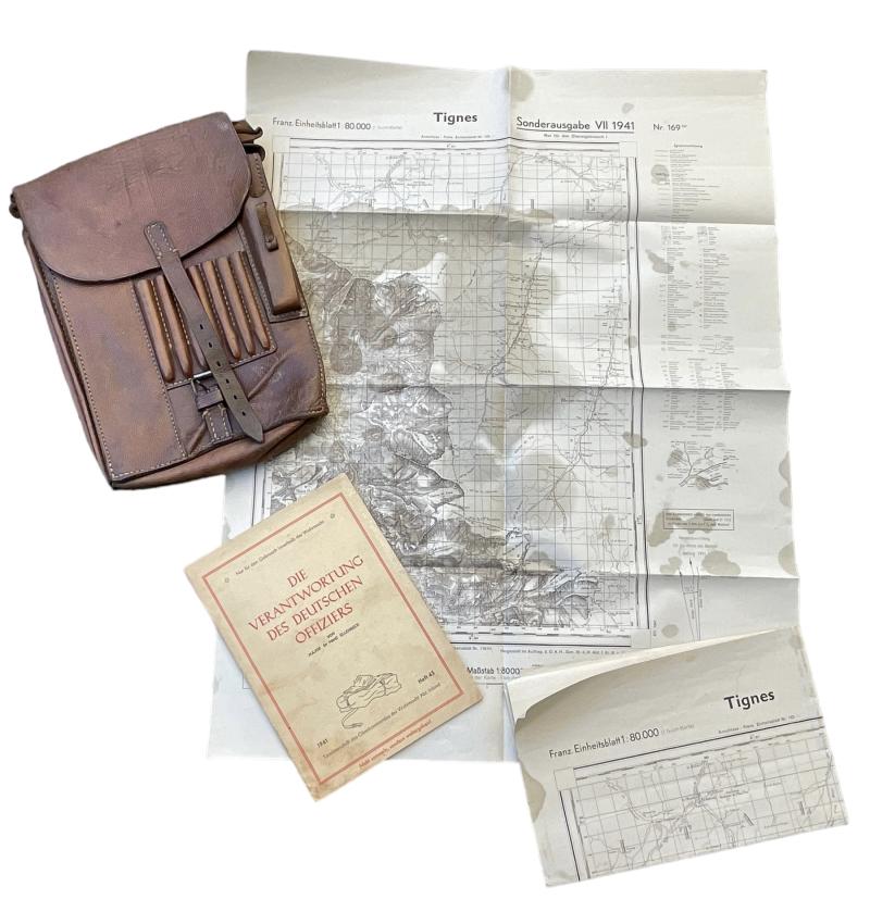 Wehrmacht/Luftwaffe/Wehrmacht Brown leather Mapcase