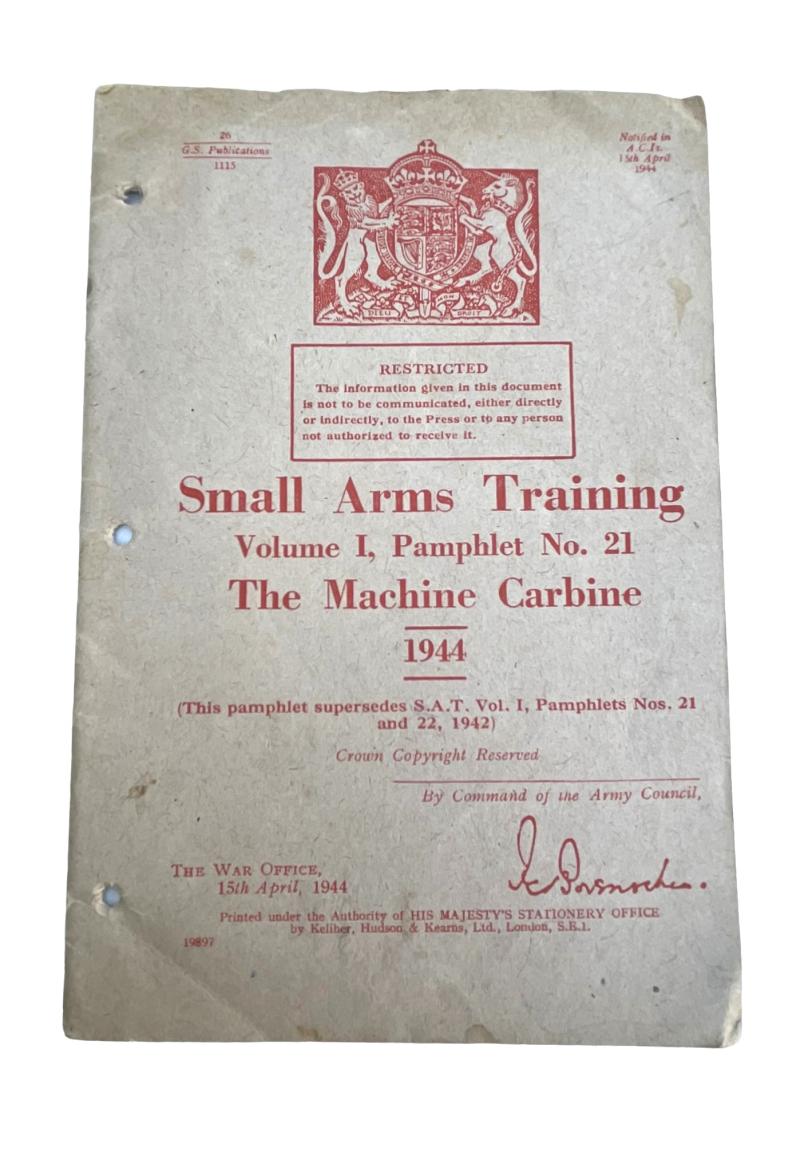 British WW2 Small Arms Instruction Booklet