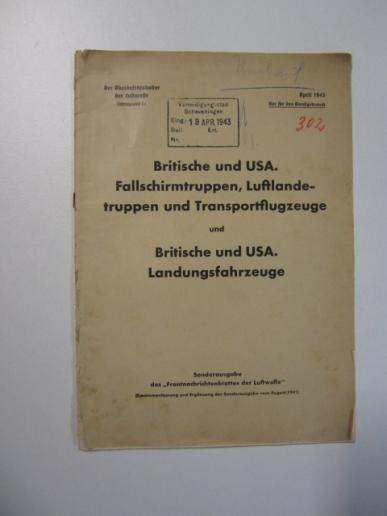 German Military Espionage Book About Allied Airborne Troop