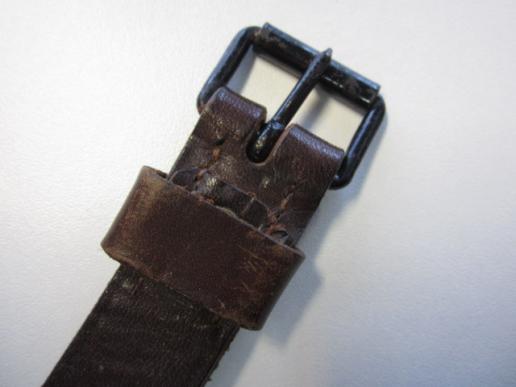 IMCS Militaria | Dutch Pre WW2 Officers Leather D ring Belt Strap