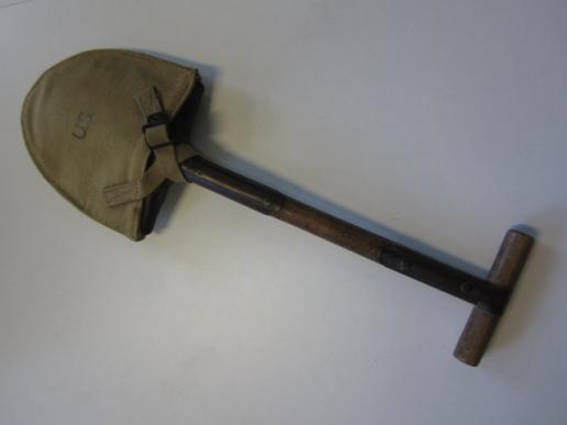 US WW2 T Shovel in British made Pouch