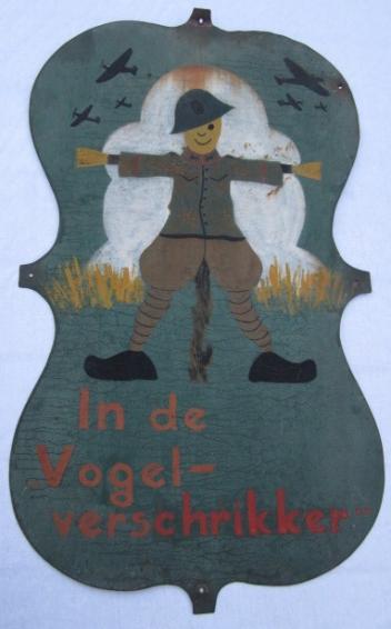 Metal Sign Soldiers Café Dutch pre 1940's 