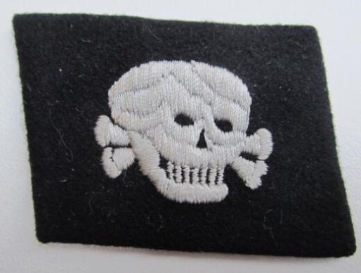 WaffenSS Totenkopf Collar Patch