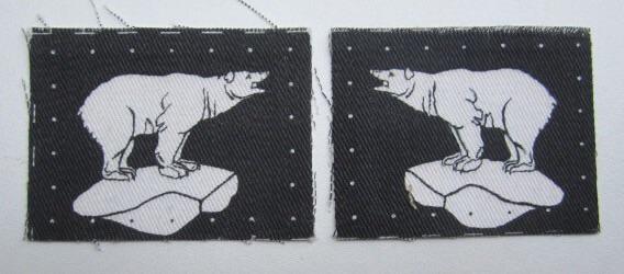 British printed Polarbear Patches