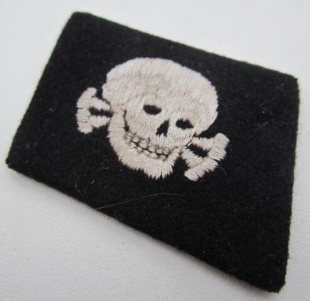 WaffenSS Totenkopf Collar Patch 