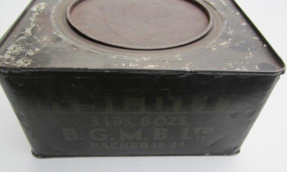 British WW2 metal Biscuit Tin