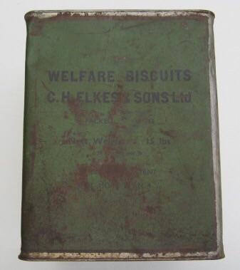 British WW2 metal Biscuit Tin 