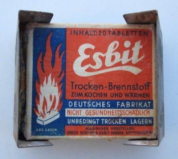 Wehrmacht Esbit Cooker with Esbit Fuel Tablet