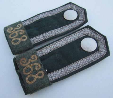 Wehrmacht Early Style Shoulder Boards with Infantry Regt. Numbers