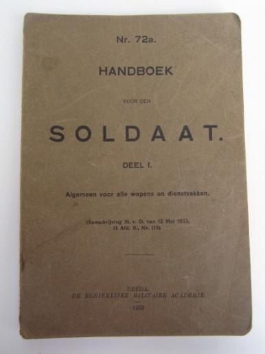Dutch Soldier Training/Instruction Book 1933