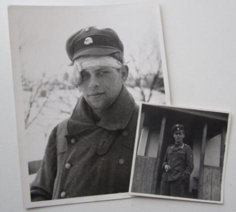 2 Photographs of an WaffenSS soldier serving in de LAH