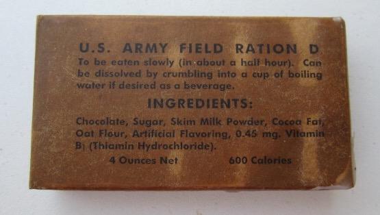 US Army Field Ration D