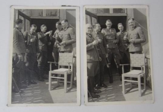2 Pfotographs of 5 Wehrmacht Officers