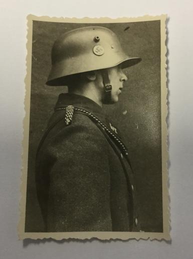 Photograph Algemeine SS Soldier in Greatcoat