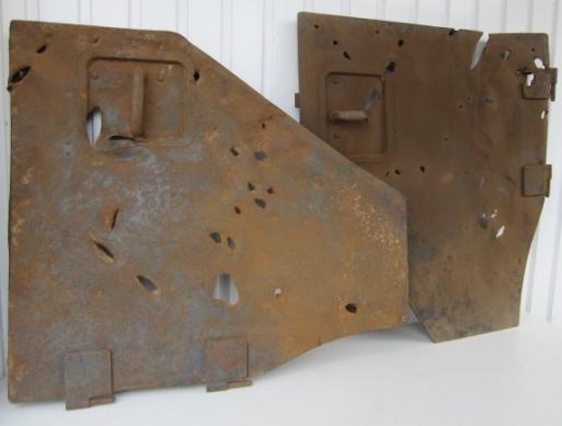 Combat Relic Wehrmacht Car Doors with Bullet Holes and Shrapnel