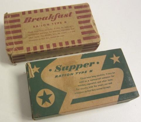 US WW2 K Ration Breakfast and Supper