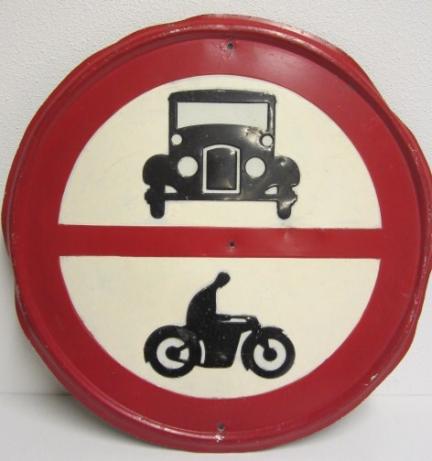 Dutch War time Traffic Sign