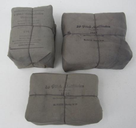 3 Wehrmacht Medical Bandage Packs