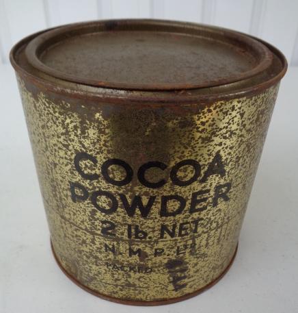 British WW2 Cocoa Powder in metal can