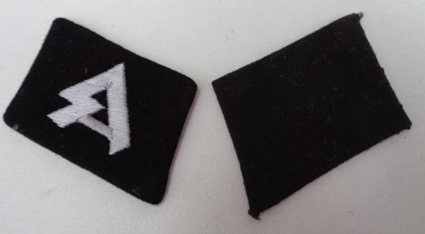 WaffenSS Dachau made Horst Wessel Collar Tabs