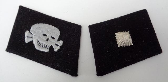 WaffenSS Totenkopf Collar Tabs