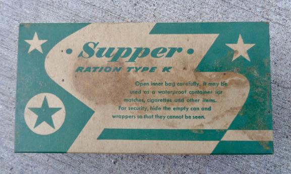 US WW2 K type Ration Supper