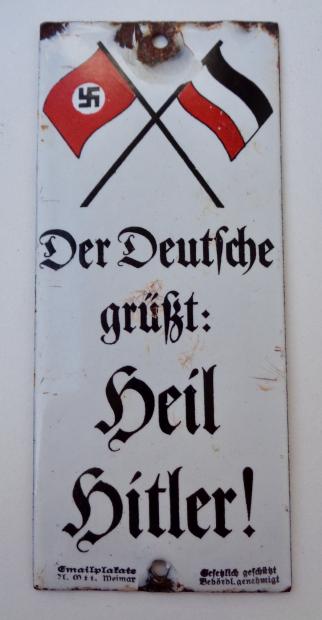 Third Reich enamel Hausdoor sign