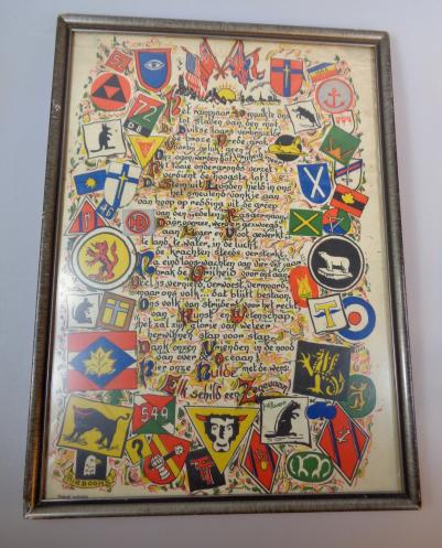 Dutch frame with a Rhyme about the Liberation