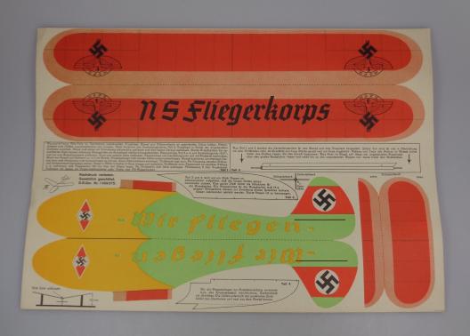 NSFK (National Socialistische Fliegerkorps) Toy Papermodell airplane.