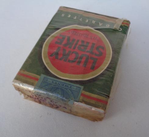 US WW2 Lucky Strike Cigarettes in early green package