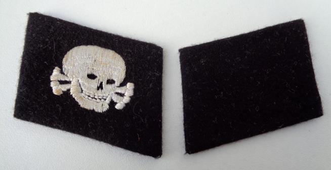 WaffenSS Totenkopf collar patches