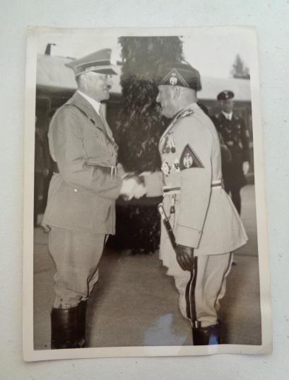 Official Press Photo of Adolf Hitler and Mussolini