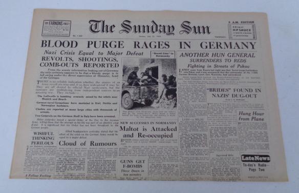 British WW2 Newspaper The Sunday Sun