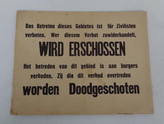 IMCS Militaria | Wehrmacht Warning Sign