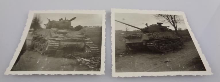 2 German made Photographs knocked out Sherman