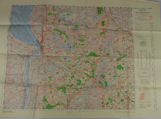 British WW2 Roadmap of Bremerhaven