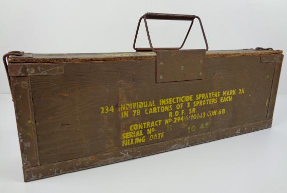 British wooden box for 234 Insectiside Sprayers