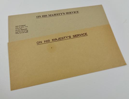 Two British letter covers On his Majesty's Service