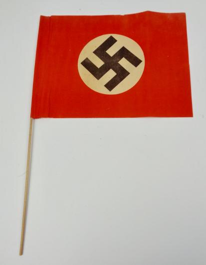 Paper Swastika Flag on a stick